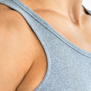 Low Price Custom Logo Summer Design Sleeveless <b>Sports</b> <b>Vest</b> for <b>Men</b> Wholesale Ribbed Cotton Fabric <b>Men</b> Gym Fitness Wear Tank Tops - Product Image 2