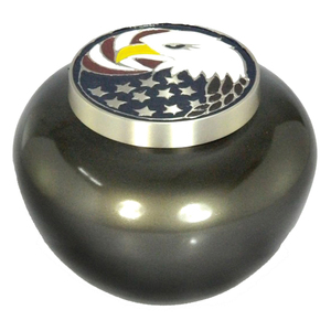 Antique Silver Cremation Urn Uniquely Designed Handcrafted American Style Metal Funeral <b>Ashes</b> <b>Keepsake</b> Storage Casket - Product Image 6