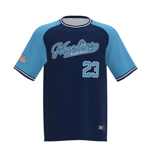 Jersey de Béisbol con Cuello Redondo, Diseño Personalizado, Uniforme de Equipo, Absorbe la Humedad, Anti-UV, Transpirable, Secado Rápido, Antibacteriano, Deportivo - Product Image 1