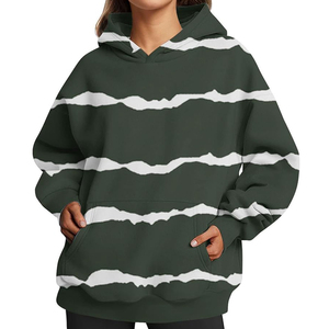 เสื้อฮู้ดดี้โอเวอร์ไซส์พิมพ์โลโก้ตามสั่ง เสื้อฮู้ดผู้หญิง สตรีทแวร์ ผ้าฟลีซ ล้างสีแบบแอซิด สไตล์สตรีท สำหรับผู้หญิง - Product Image 4