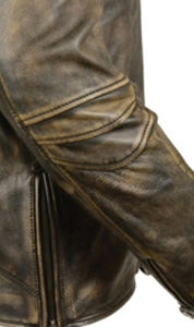 Nouvelle mode Veste en cuir véritable personnalisée Veste en cuir Slim Fit pour hommes - Product Image 6