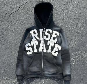 เสื้อมีฮู้ดซิปผสมผ้าฝ้ายสแปนเด็กซ์/ โพลีเอสเตอร์ดีไซน์2025สำหรับฤดูหนาวที่ไม่มีความสุขมีให้เลือกทุกสี - Product Image 5