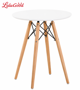 <span class=keywords><strong>Mesa</strong></span> de Comedor Moderna Minimalista con Tablero de MDF, Construcción de Madera Sólida, Diseño Blanco para Comedor - Product Image 2