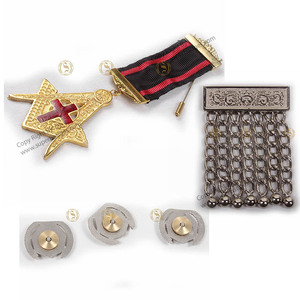 Masonic Royal Arch Bordado Triple Tau Insignias Su elección Masonic Regalia Bages joyas chapadas en oro con excelente calidad - Product Image 2