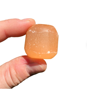 Pierre dégringolée Orange Sélénite cristal naturel dégringolé guérison en vrac dégringolé galets agate dégringolé Gemmes dégringolées; Grossiste - Product Image 3