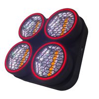 Lumière d'effet de scène rétro LED à 4 yeux Pixel Blinder COB Lumière du jour RGBW Projection Contrôle DMX512 Faisceau E27 Lampe en aluminium DJ Haute CRI