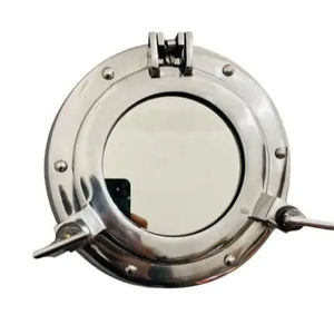 Personnalisé argent décoratif nautique en laiton hublot fenêtre mur verre maritime décor à la maison cadeau décoration murale article cadeau - Product Image 1