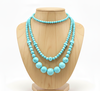 Collier de perles de Larimar naturel bleu clair, fait main, bijoux en pierres précieuses authentiques, tendance, plaqué or, argent tibétain, cadeau, vente en gros