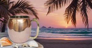 Moscow Mule Copper Nickel Mug Hammered Brass Handle Beer Cup with Unique Thumb Handle for Chilled Beverages Unque Gift Item - Product Image 4