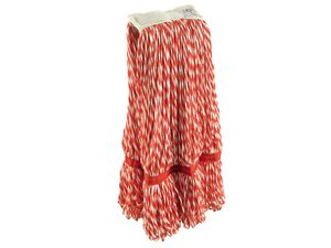 <b>MICROFIBRE</b> KENTUCKY WET <b>MOP</b> 200 Grs. WHITE/RED (carton 30 Pcs) HIGH QUALITY AND LONGLASTING - Product Image 1
