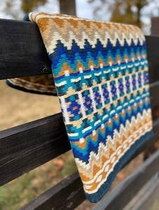 Western Show Horse Saddle Blanket Diseño de Nueva Zelanda Manta de sillín de lana hecha a mano Top Wool Saddle Pad Size - Product Image 3