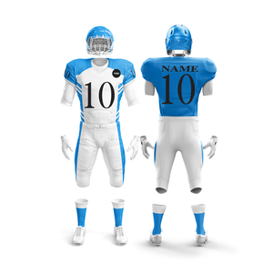 Uniforme de football américain sur mesure en gros |   Tenue de football d'équipe avec maillot et pantalon |   Vêtements de sport en polyester respirant - Product Image 5