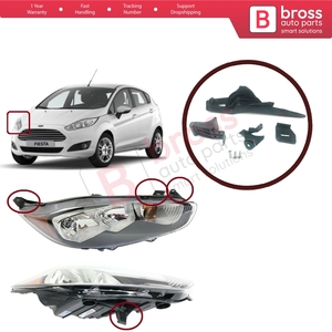 ชุดยึดติดยึดไฟหน้า BHL557ชุดแท็บด้านขวาสำหรับ Fiesta B299 B409 B479 2013-2019 D2BZ13008J - Product Image 5