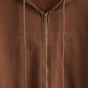 Sweat-shirts à capuche zippés en molleton 100% coton, décontractés, séchage rapide, respirants, couleur unie, pour l'hiver, prix raisonnable - Product Image 2