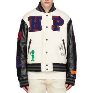 Veste universitaire pour homme, logo personnalisé, unie, double, décontractée, imperméable, respirante, écologique, style streetwear - Product Image 1