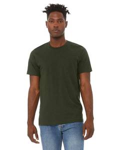 Bella Canvas Camiseta de cuello redondo con dobladillo recto de algodón de liberación rápida para hombre - Product Image 4