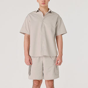 Conjunto de Pantalones Cortos y Camisa Corta con Botones, Estampado de Alta Calidad, Transpirable, Resistente al Viento, Peso Medio, 100% Algodón Ecológico - Product Image 1