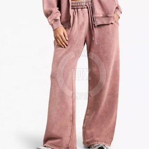Ropa de otoño para mujer, traje de jogging con lavado ácido, conjunto de chándal informal ligero y cómodo con lavado ácido para mujer - Product Image 5