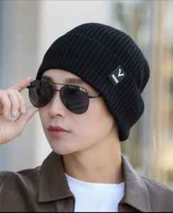 Trend Colorful Striped Wool Beanie <b>Cap</b> Fashionable <b>Men</b> Autumn and <b>Winter</b> Outdoor Warm Knitted Beanies <b>Cap</b> - Product Image 1