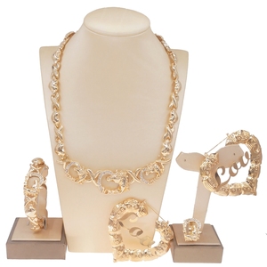 Zhuerrui يونيكورن Xoxo مجوهرات مجموعات أنا أحبك عناق و قبلة الحصان كبيرة الأقراط قلادة مجموعة الأفريقية مجوهرات مخصصة حسب الطلب مجموعة X0144 - Product Image 6