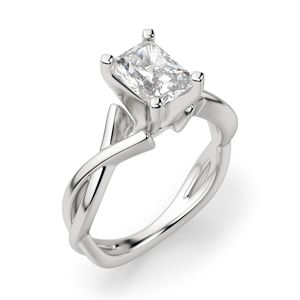 Radiant Cut Diamond Twisted Cute Anniversary Ring for Women RITZIN - Product Image 2