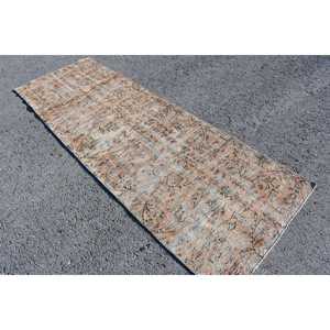 Turkish <b>Rug</b>, <b>Runner</b> 3x8.8 ft <b>Rug</b>, Brown Floral <b>Rug</b> - Product Image 2