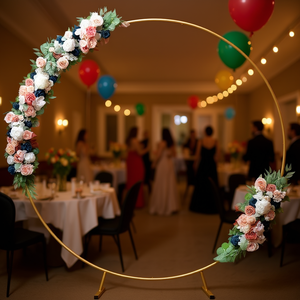 Support circulaire pour ballons doré 2M, structure de décoration de fête - Product Image 3