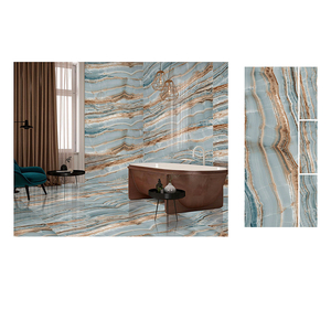 Carreaux de sol en porcelaine de luxe moderne pour salon, marbre brillant, entièrement polis, émaillés 600X1800mm - Product Image 5