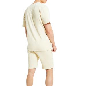 ชุดเซ็ตเสื้อผ้าผู้ชายขายดีสำหรับฤดูร้อน ผลิตตามสั่ง รับทำโลโก้ ขายส่ง ไซส์ใหญ่ ชุดเสื้อและกางเกงขาสั้น ดีไซน์ระบายอากาศ ผ้าฝ้ายฟลีซ 100% - Product Image 2