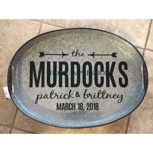 Most Popular Antique Design Galvanized Plated Serving Tray with Customized Shape & Size Use for Farmhouse Decor at Best Rate - Product Image 6