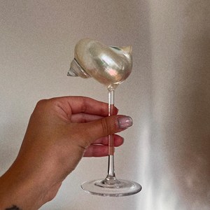 Gobelet à martini de luxe en coquille de conque naturelle et tasse en acier inoxydable faite à la main pour demoiselles d'honneur bars à cocktails utilisation de mariage - Product Image 6