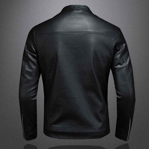 Chaqueta de Cuero para Hombre, Tallas Grandes, Estilo Moderno, para Motociclismo y Deportes al Aire Libre - Product Image 4