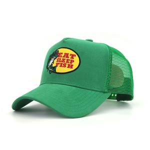 Sombrero de camionero de gamuza de 5 paneles de alta calidad personalizado 2025 logotipo bordado 3D gorra de pescado de malla gorra de deporte al aire libre con logotipo de parche - Product Image 3