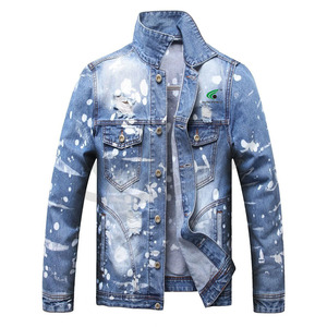Premium Solid Color <b>Denim</b> <b>Jacket</b> <b>For</b> <b>Men</b> OEM Factory Winter Jean <b>Jackets</b> With High Quality Custom Logo Printing - Product Image 4