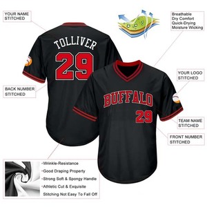 Custom Unisex Baseball Jersey Team Uniform Digital Print Moisture-Wicking Breathable Quick Dry Four-Way Stretch Waterproof - Product Image 5