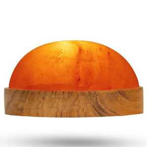 Lampe de sel de méditation en forme d'ovel rose sculptée à la main avec un style unique Artisanat naturel Style complet - Product Image 1