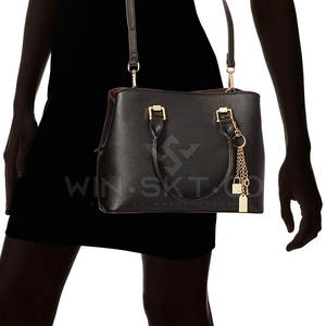 Servicio OEM, Bolso de Cuero Genuino de Moda, Impermeable, con Tres Asas y Cremallera, Diseño Nuevo, Color Sólido, para Mujer - Product Image 3