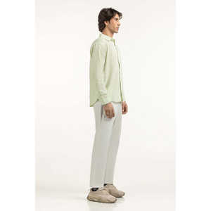 Chemises décontractées pour hommes 100% coton, fermeture à double boutonnage, tissu popeline satiné respirant, coupe classique, modèle ODM MN-CS-SS25-211 - Product Image 5