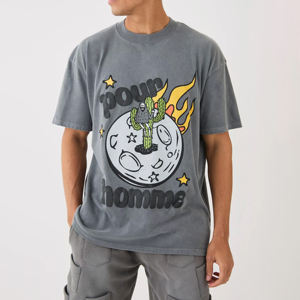 Camiseta de hombre de buena calidad personalizada para estampado Puff Slim Fit manga larga 100% algodón última llegada - Product Image 1