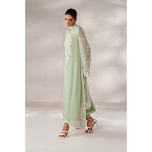 Ensemble de costume en mousseline de soie brodée pour femmes PR-1248 - Product Image 6