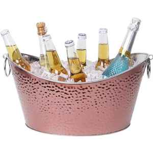 Rose <b>Gold</b> Elegant Hammered Metal <b>Ice</b> <b>Bucket</b> Keeps <b>Ice</b> Colder Longer Ideal for Bar Party & Entertaining - Product Image 1