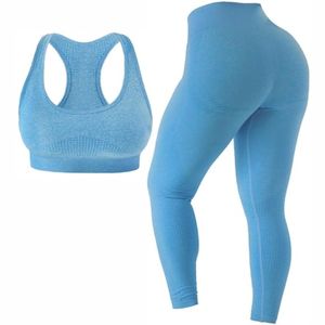 Conjunto de Yoga deportivo de moda para mujer 2025, sensación suave, 2 uds., secado rápido, transpirable, cintura elástica personalizada, venta de Fitness, conjunto de Yoga personalizado - Product Image 1