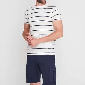 Wholesales Custom Men T Shirt 100% Cotton Shirts O Neck Ringer Print Blank Plain breathable polyester Ringer Tees
