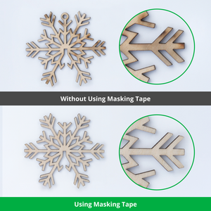 Wide 1 Roll Beige <b>White</b> Masking <b>Tape</b> (YE005)-15x350cm for Effective Paper Processing - Product Image 2