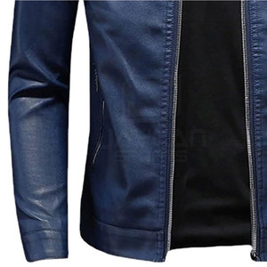 Veste d'hiver en cuir pour homme de style moderne, confectionnée en cuir de haute qualité, intérieur doux assurant un ajustement confortable - Product Image 6