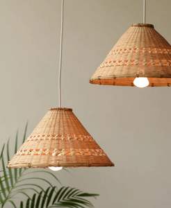 Modern Natural <b>Bamboo</b> Lampshade <b>Bamboo</b> Rattan Seagrass Ceiling <b>Light</b> with Pendant Wood Lamp Chandeliers & Pendant <b>Lights</b> - Product Image 3