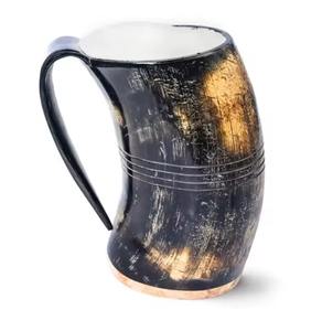 Luxury Natural Viking Medieval Drinking Horn Mug Eco-Friendly Unique Design <b>Wine</b> Mug Bottle Bulk Selling Beverage Serving <b>Sets</b> - Product Image 1