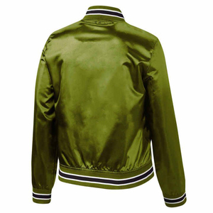 La mejor chaqueta de satén para mujer, nuevo estilo, cómodo forro de algodón, Color personalizable, transpirable, respetuoso con el medio ambiente, elegante - Product Image 3