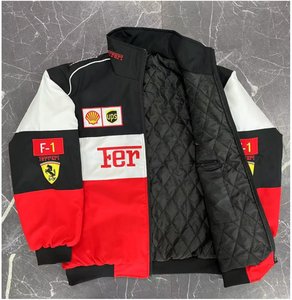 Veste de moto en cuir imperméable de haute qualité F1 Ferrier A169, sur mesure, grande taille, brodée, décontractée, manches longues pour les cyclistes - Product Image 4