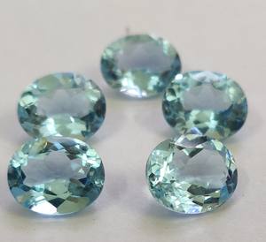 Topacio azul cielo natural corte mm ovalado facetado 7x9mm-Topacio azul cielo suelto ovalado - Product Image 3